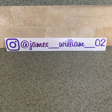 Fast Lane Graphix: Custom Instagram V2 Sticker "your text here",Purple Sequin, stickers, decals, vinyl, custom, car, love, automotive, cheap, cool, Graphics, decal, nice
