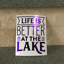 Fast Lane Graphix: Life Is Better At The Lake Sticker,Purple Chrome, stickers, decals, vinyl, custom, car, love, automotive, cheap, cool, Graphics, decal, nice