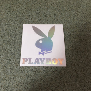 Fast Lane Graphix: Playboy Logo Sticker,Holographic Silver Chrome, stickers, decals, vinyl, custom, car, love, automotive, cheap, cool, Graphics, decal, nice