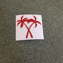 Fast Lane Graphix: Crossed Palm Trees Sticker,Red Chrome, stickers, decals, vinyl, custom, car, love, automotive, cheap, cool, Graphics, decal, nice