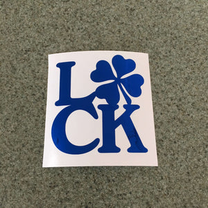 Fast Lane Graphix: Luck Sign Sticker,Blue Chrome, stickers, decals, vinyl, custom, car, love, automotive, cheap, cool, Graphics, decal, nice