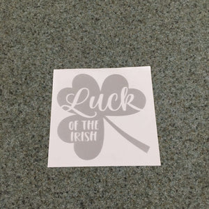 Fast Lane Graphix: Luck Of The Irish Sticker,Etched Silver, stickers, decals, vinyl, custom, car, love, automotive, cheap, cool, Graphics, decal, nice
