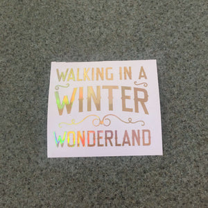 Fast Lane Graphix: Walking In A Winter Wonderland Sticker,Holographic Gold Chrome, stickers, decals, vinyl, custom, car, love, automotive, cheap, cool, Graphics, decal, nice